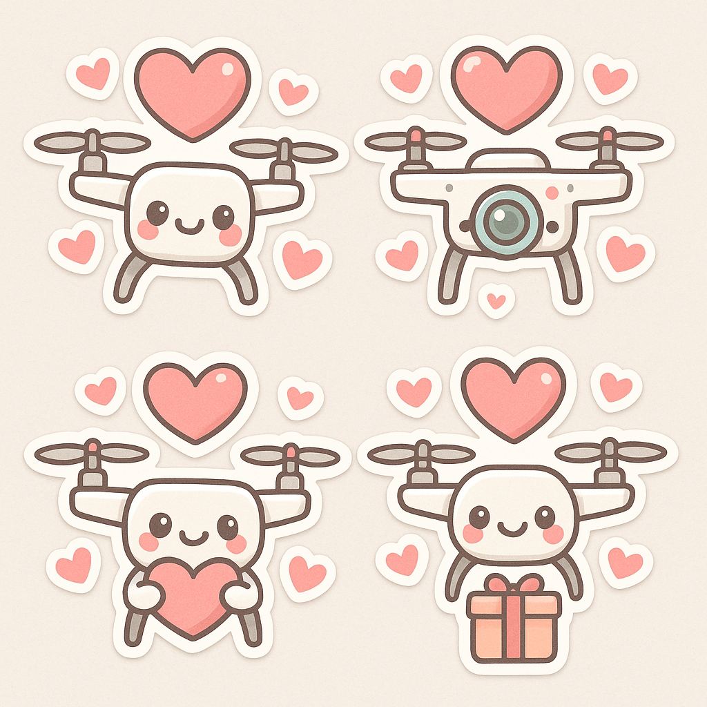 Kawaii Drone Sticker